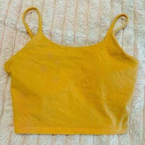 Pink Lily Golden Yellow Crop Top